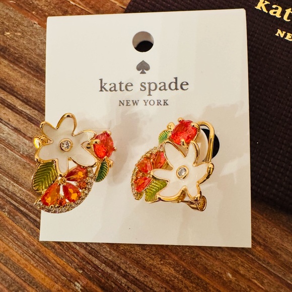 kate spade Jewelry - New! Kate Spade Sweet Citrus Orange Cluster Studs